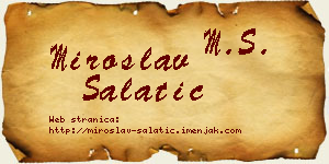 Miroslav Salatić vizit kartica